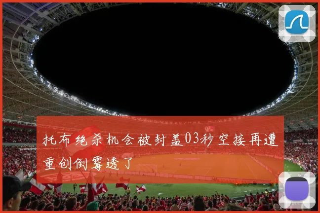 托布绝杀机会被封盖03秒空接再遭重创倒霉透了